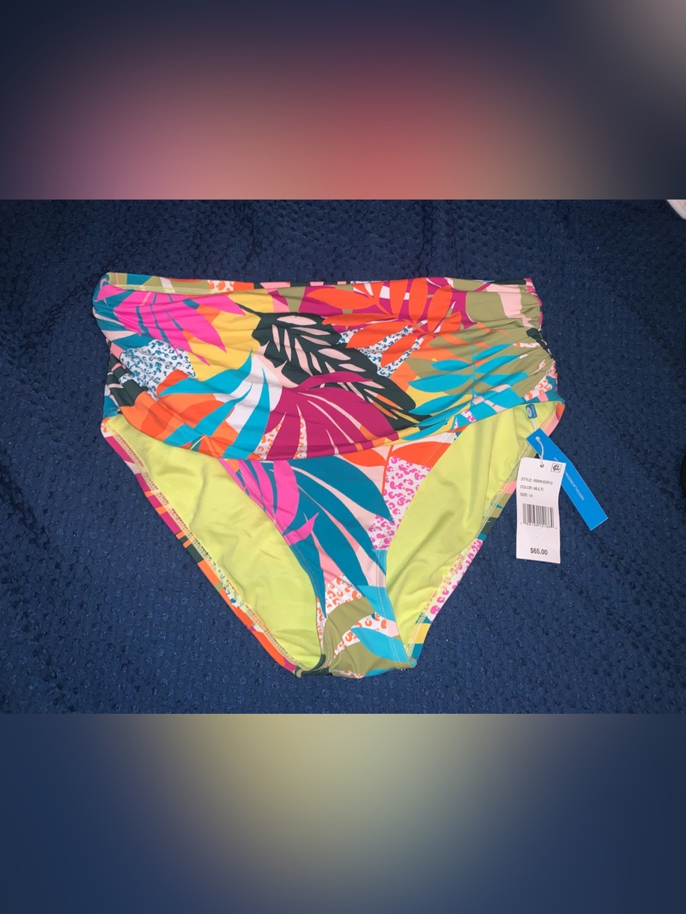 Bleu Rod Beattie Wild at HeartHigh-Waist Bikini Bottom - sz 14